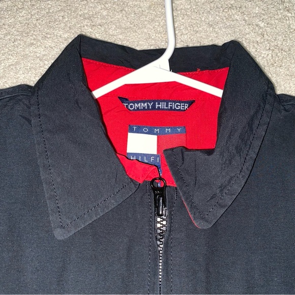TOMMY HILFIGER 90s Jacket Coat Parka Men’s Medium Flag Logo Zip Up Rare Vintage - Picture 8 of 10